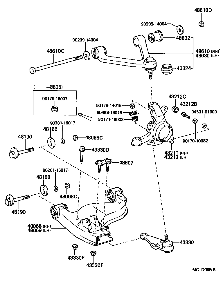 90105-14045 BOLT (FOR FRONT LOWER BALL JOINT) product image
