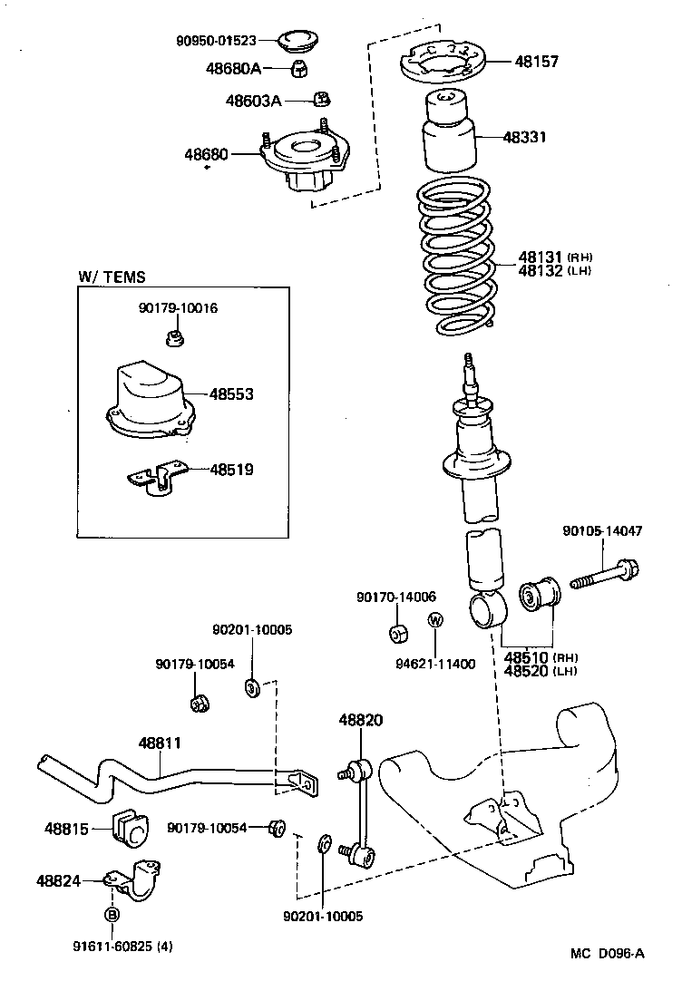 48157-14020 INSULATOR, FRONT COIL SPRING, UPPER product image