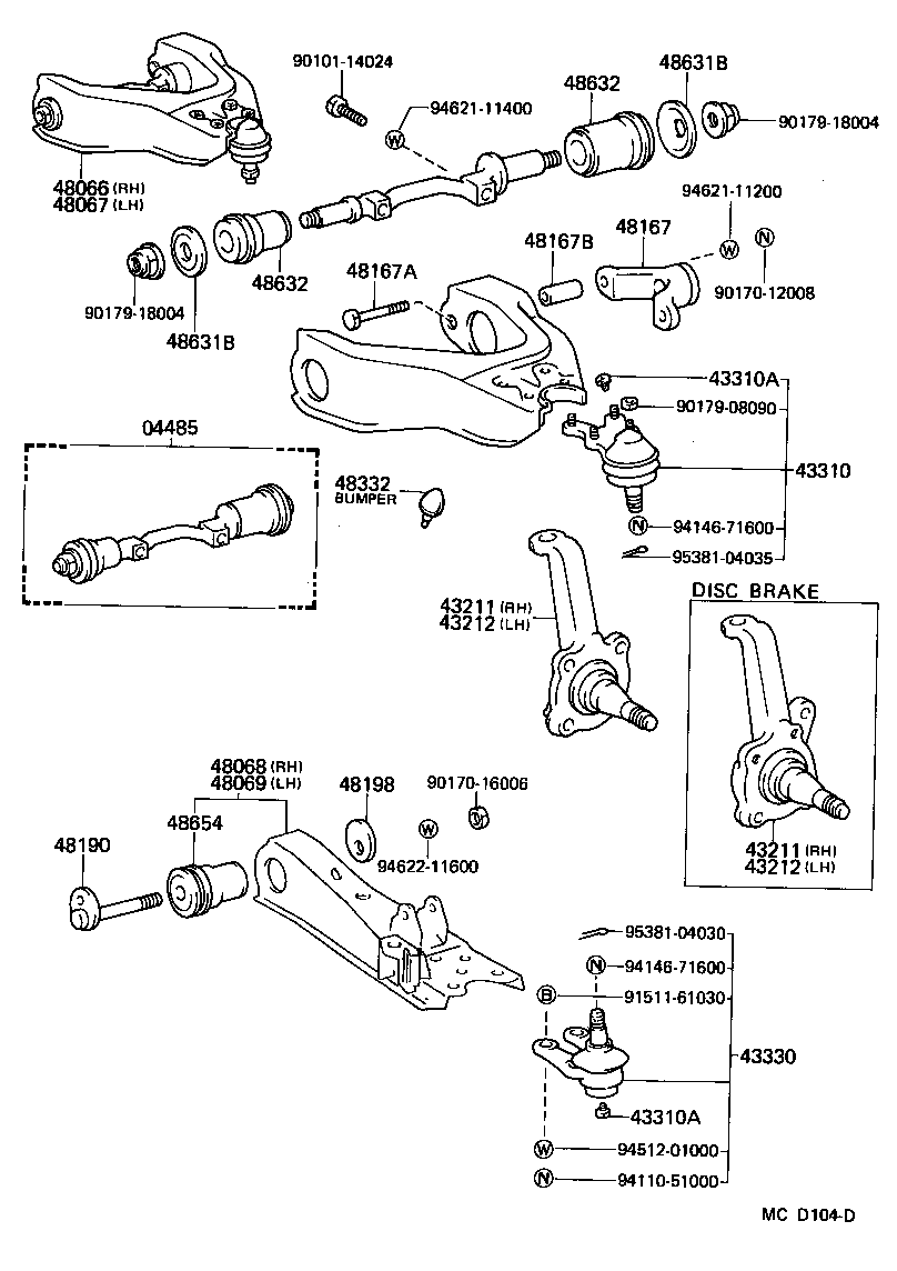 48331-26050 BUMPER, FRONT SPRING, NO.1 product image