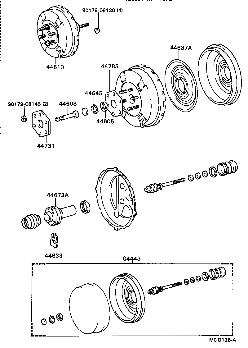 04443-36120 BOOSTER KIT, BRAKE product image