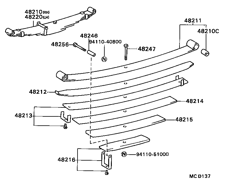 48202-3B121 LEAF, REAR SPRING, NO.3 product image