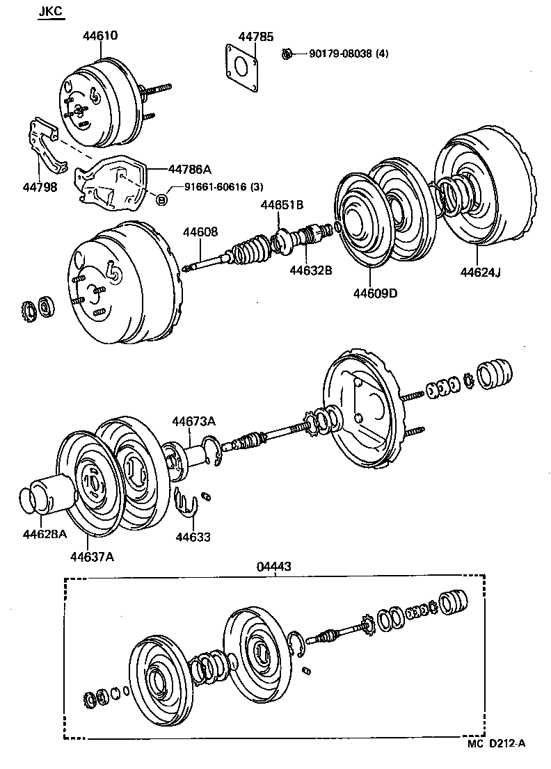 04443-14500 BOOSTER KIT, BRAKE product image