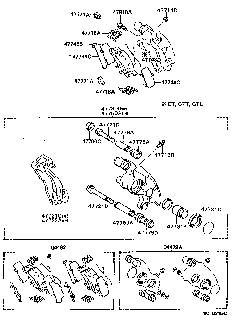 04492-14080 PAD KIT, DISC BRAKE, REAR product image
