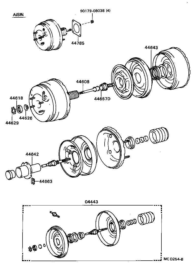 04443-22390 BOOSTER KIT, BRAKE product image