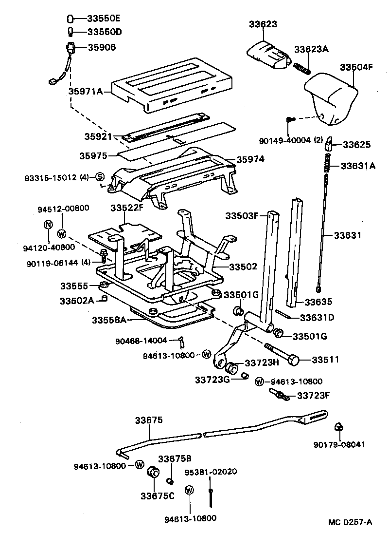 33502-24040 PLATE SUB-ASSY, SHIFT LEVER product image