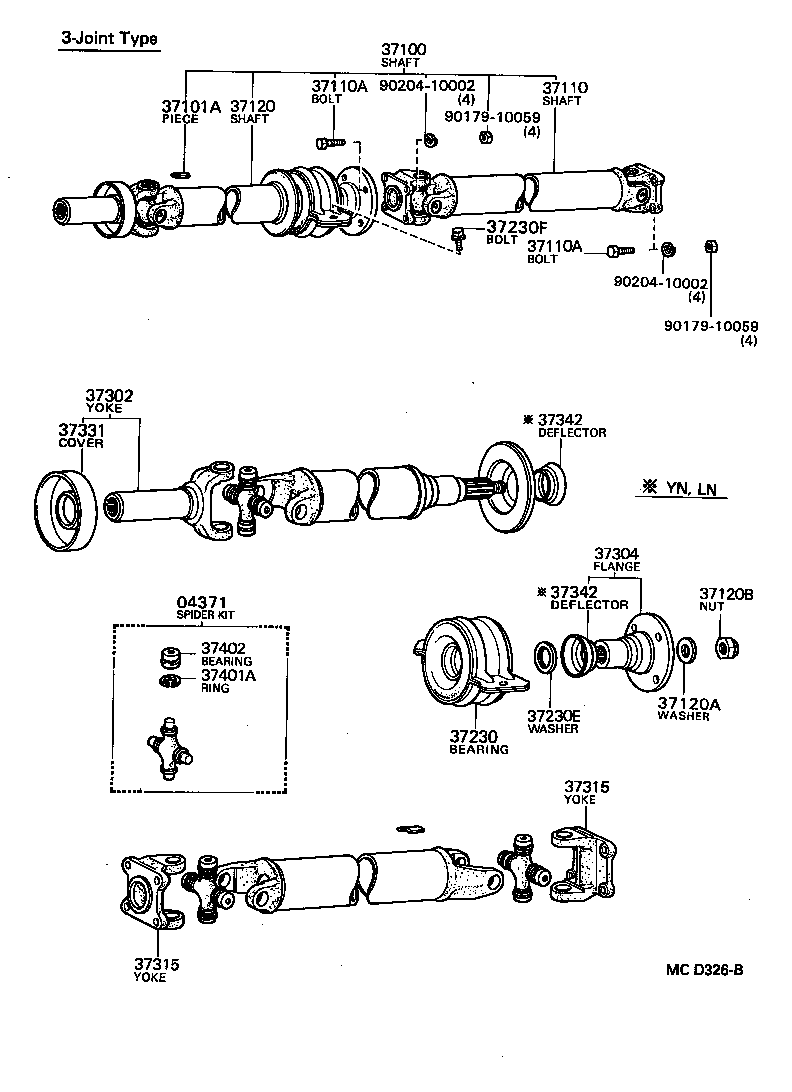 37304-35040 FLANGE SUB-ASSY, UNIVERSAL JOINT product image