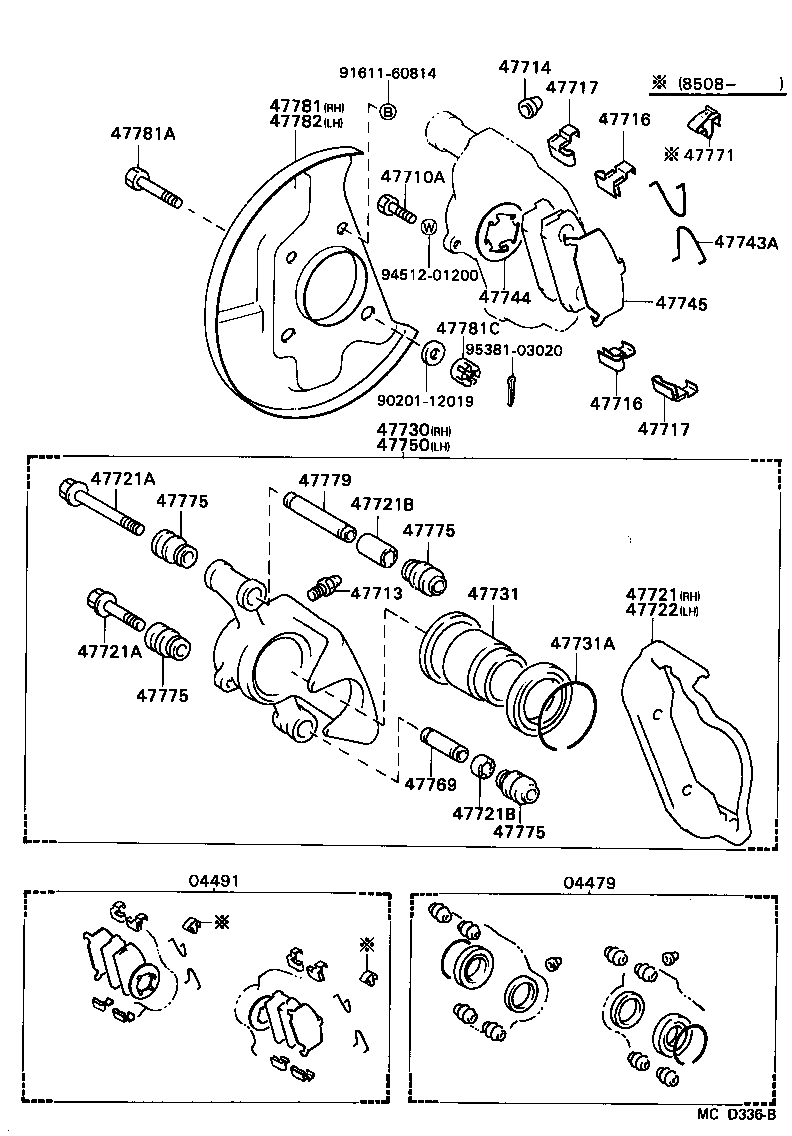 04465-35260 PAD KIT, DISC BRAKE, FRONT product image