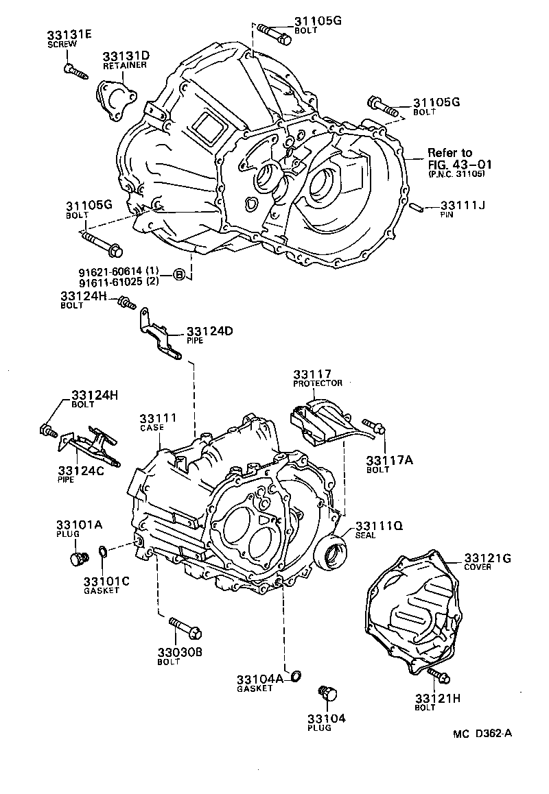 33117-17010 PROTECTOR, MANUAL TRANSMISSION CASE product image