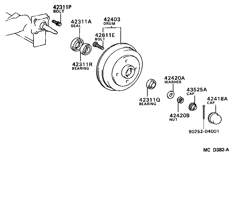 90119-10447 BOLT (FOR REAR AXLE SHAFT) product image