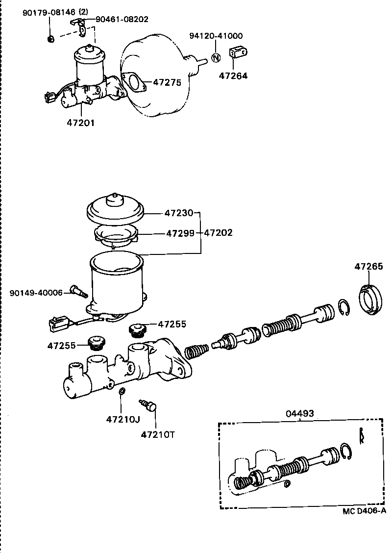 04493-16030 CYLINDER KIT, BRAKE MASTER product image
