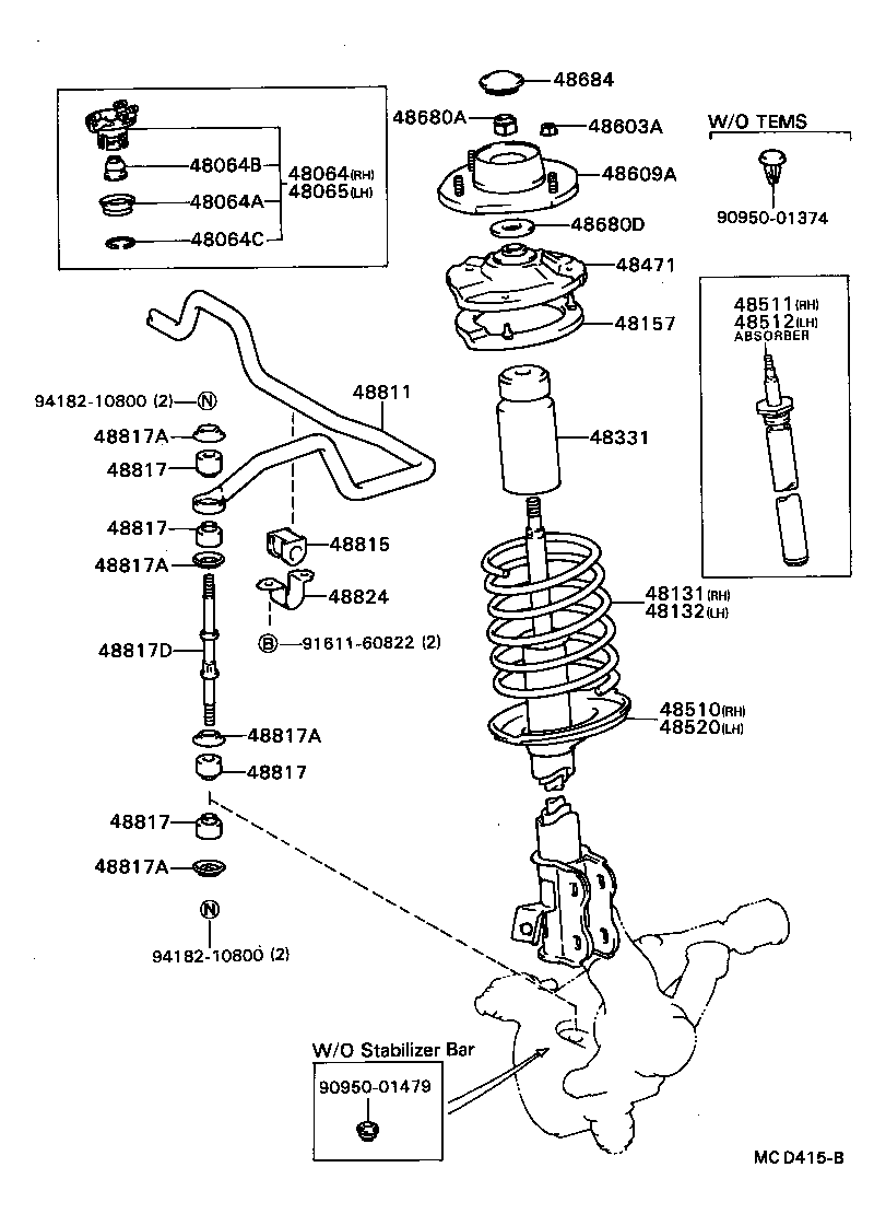 48131-16470 SPRING, FRONT COIL, RH product image