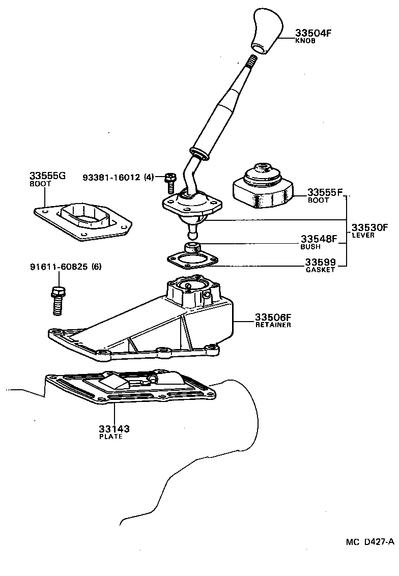33584-14020 GASKET, CONTROL SHIFT LEVER RETAINER (FOR FLOOR SHIFT) product image