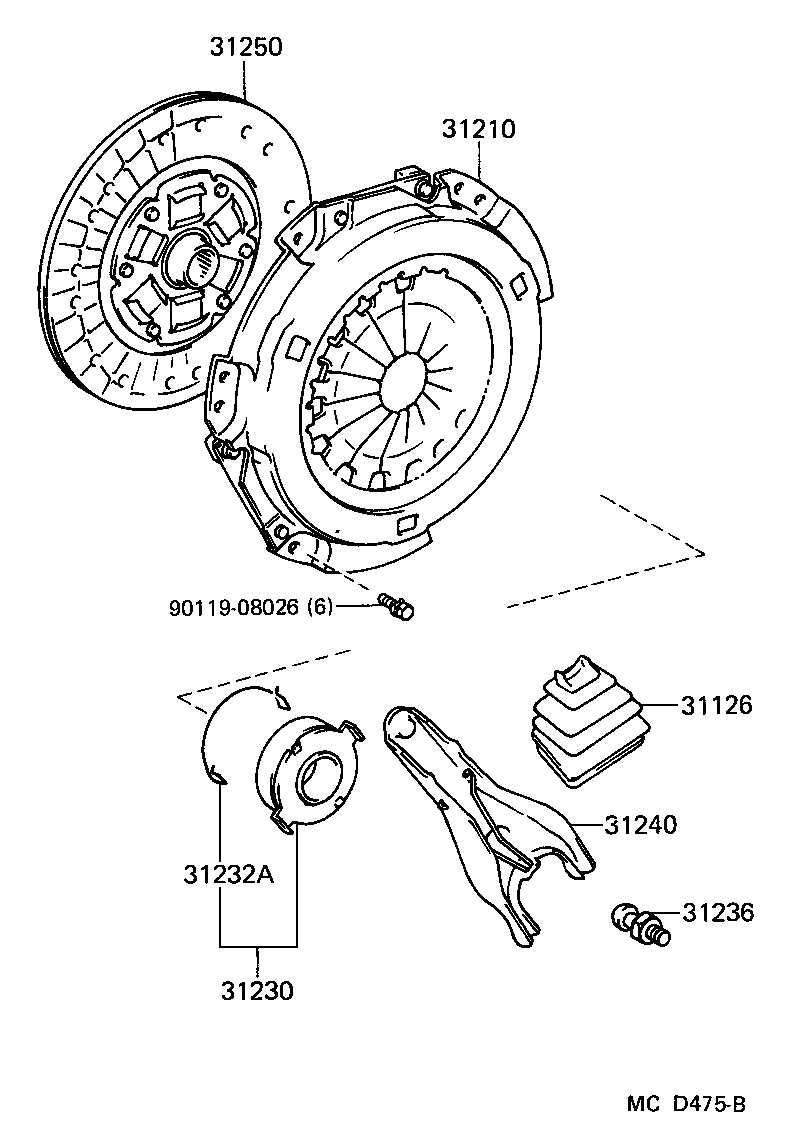 31230-20180 BEARING ASSY, CLUTCH RELEASE product image