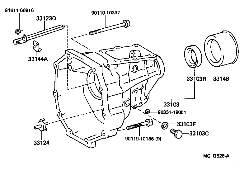 33103-14060 HOUSING SUB-ASSY, EXTENSION(MTM) product image