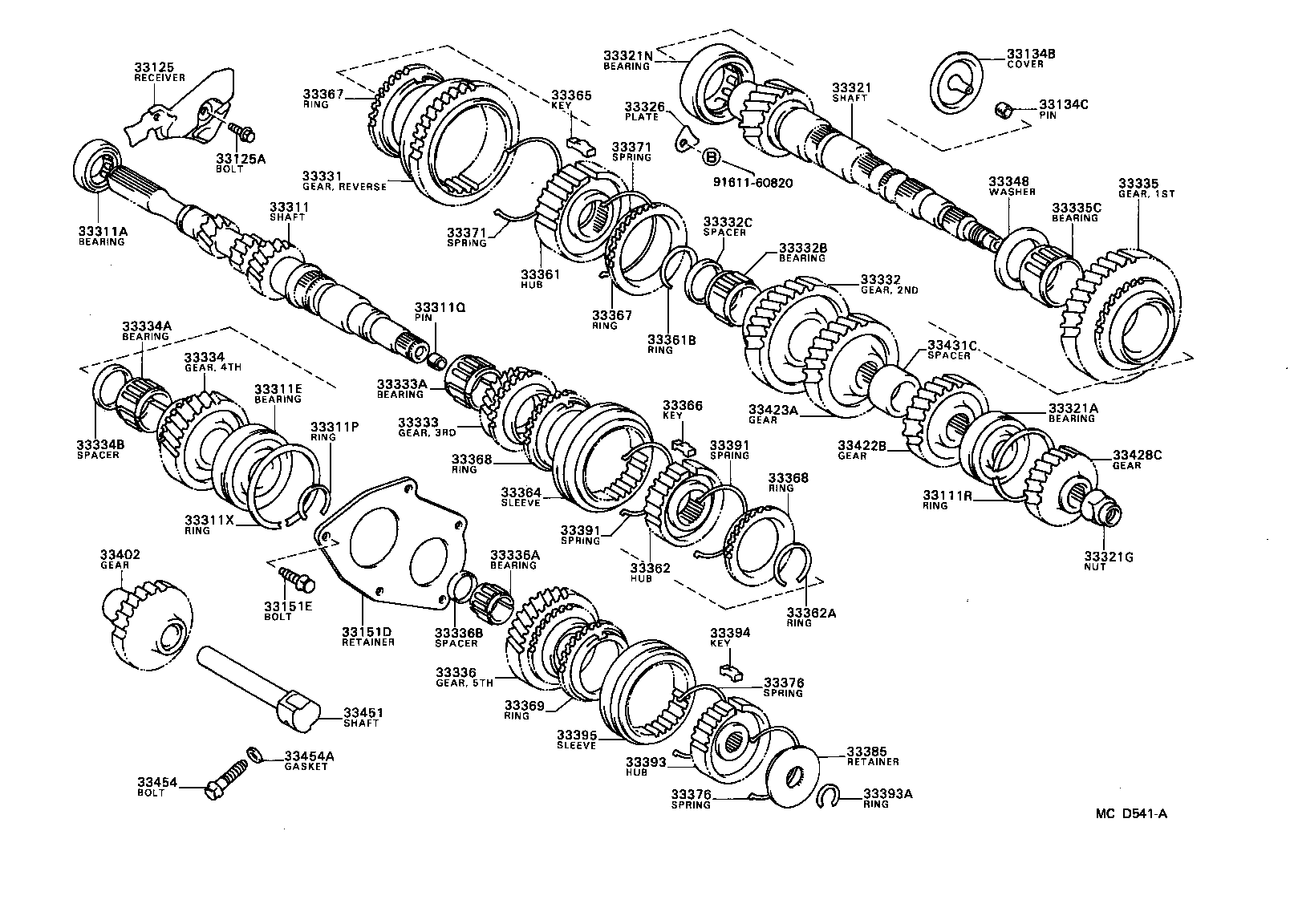 33036-32020 GEAR, 5TH product image