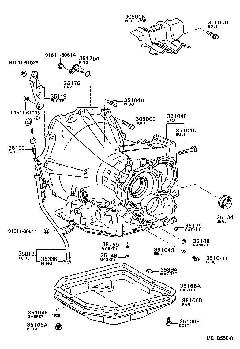35104-32091 CASE SUB-ASSY, AUTOMATIC TRANSAXLE product image