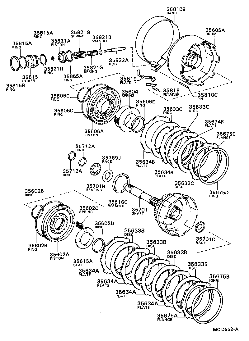 35606-32030 PISTON SUB-ASSY, DIRECT CLUTCH product image