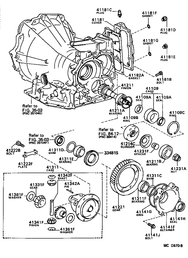 41109-32030 CAGE SUB-ASSY, DIFFERENTIAL DRIVE PINION BEARING product image