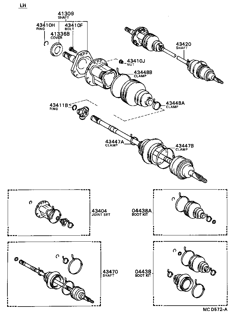 43457-32040 BRACKET, DRIVE SHAFT BEARING product image