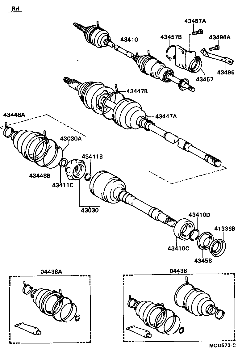 04438-32110 BOOT KIT, FRONT DRIVE SHAFT INBOARD JOINT product image