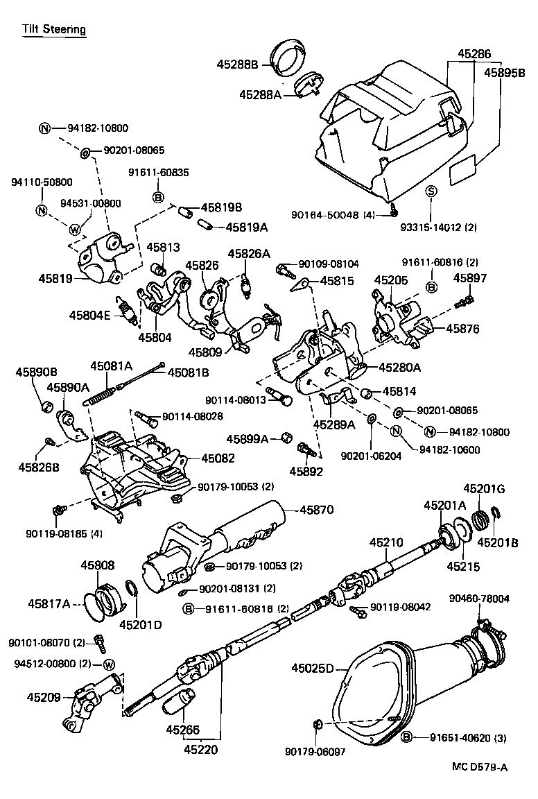 45082-32040 BRACKET SUB-ASSY, BREAK AWAY W/CAPSULE product image