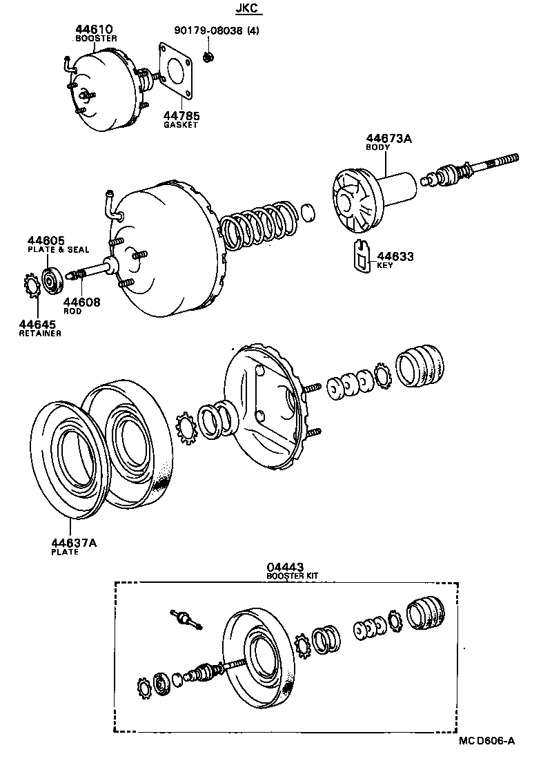 04443-32320 BOOSTER KIT, BRAKE product image