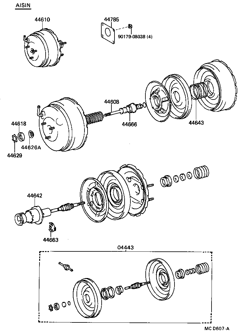 04443-32160 BOOSTER KIT, BRAKE product image