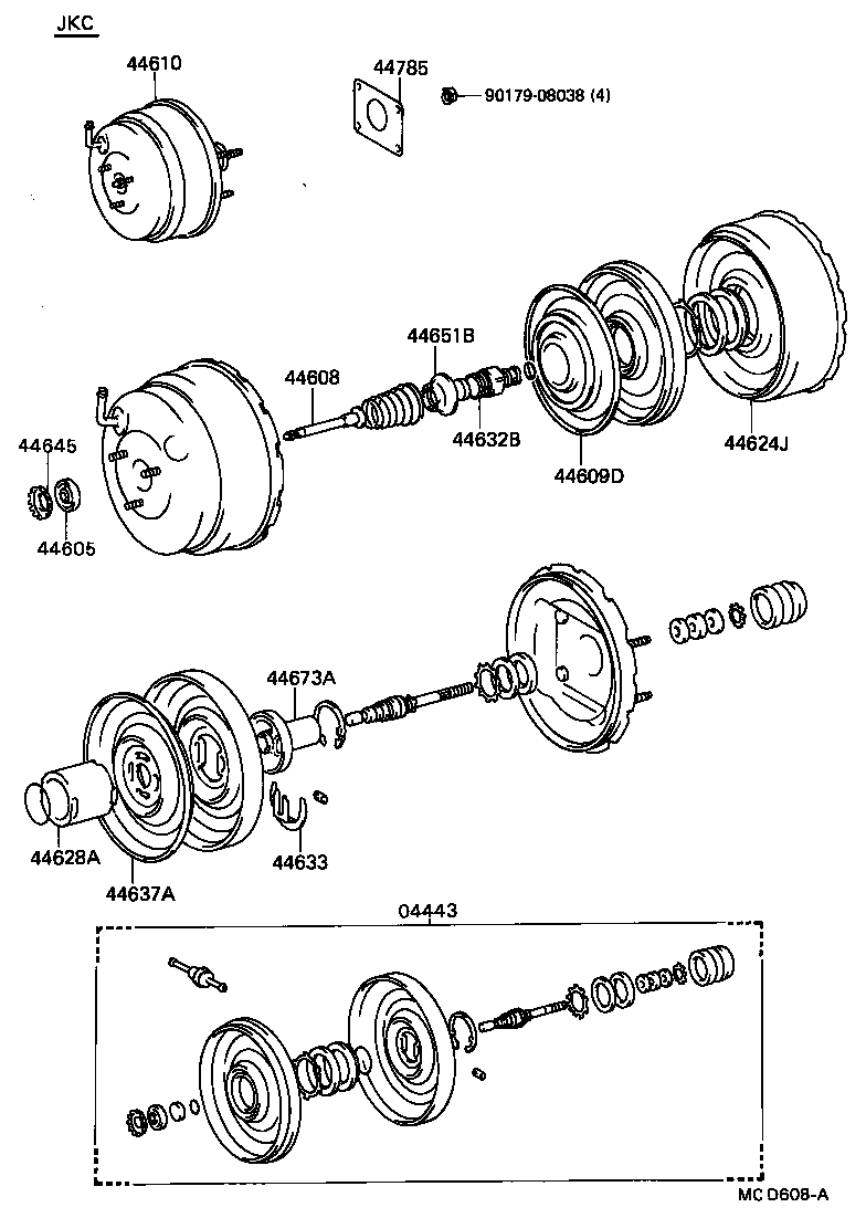 04443-32160 BOOSTER KIT, BRAKE product image