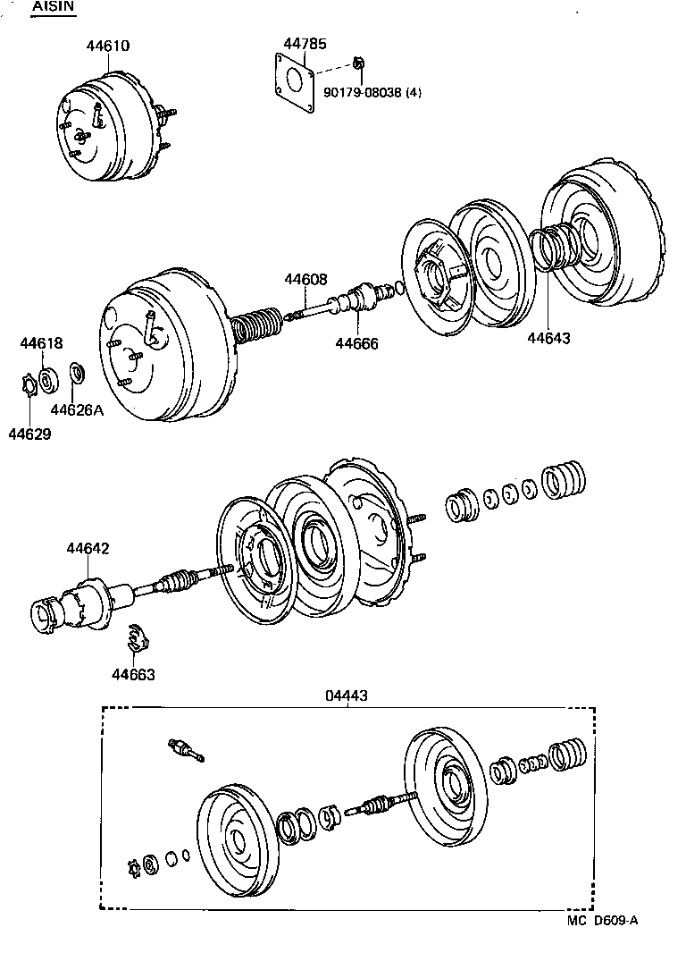 04443-32440 BOOSTER KIT, BRAKE product image