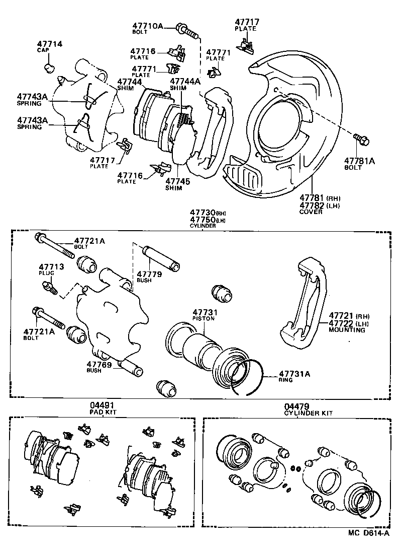 04465-32070 PAD KIT, DISC BRAKE, FRONT product image