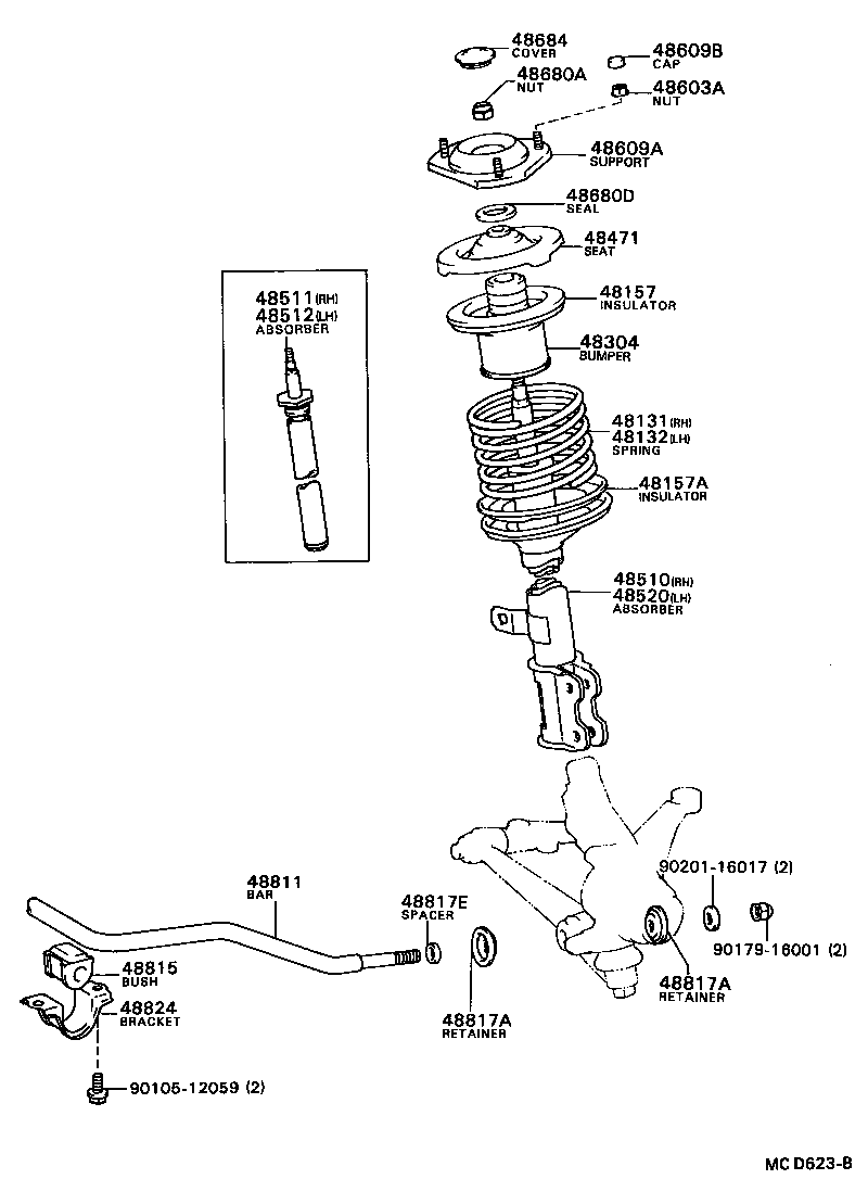 48157-32020 INSULATOR, FRONT COIL SPRING, UPPER product image