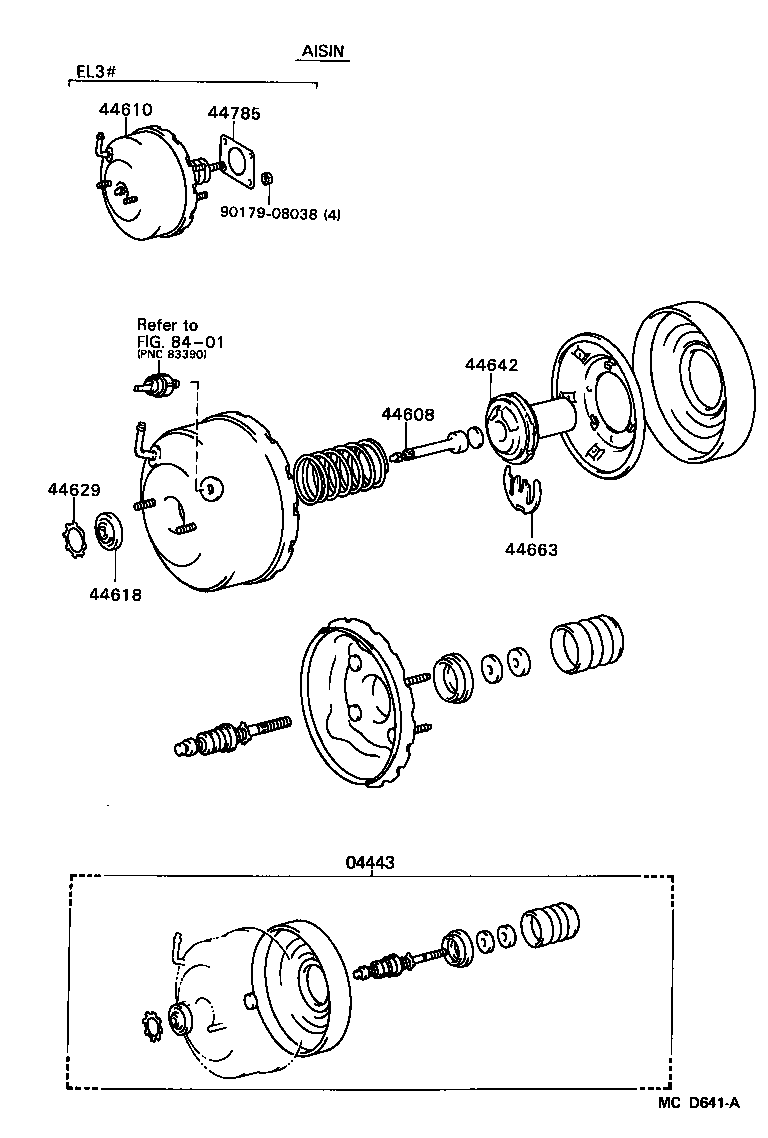 04443-16140 BOOSTER KIT, BRAKE product image