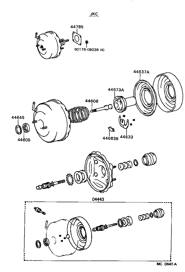 04443-16140 BOOSTER KIT, BRAKE product image