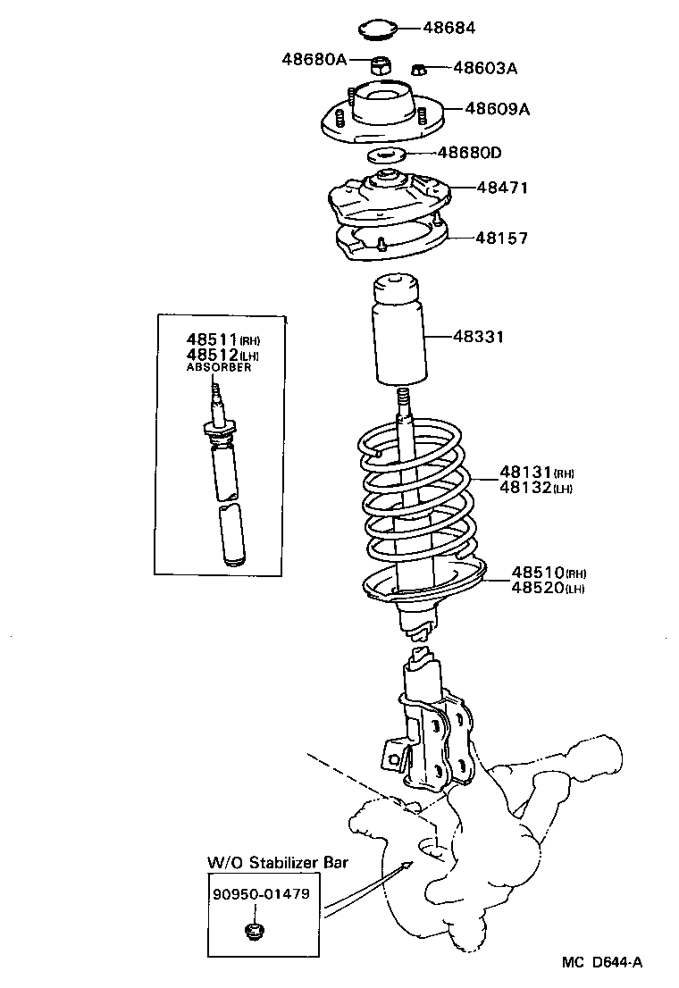48157-16030 INSULATOR, FRONT COIL SPRING, UPPER product image