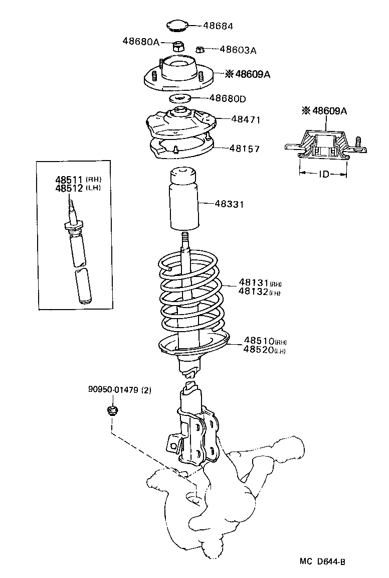 48131-16391 SPRING, FRONT COIL, RH product image