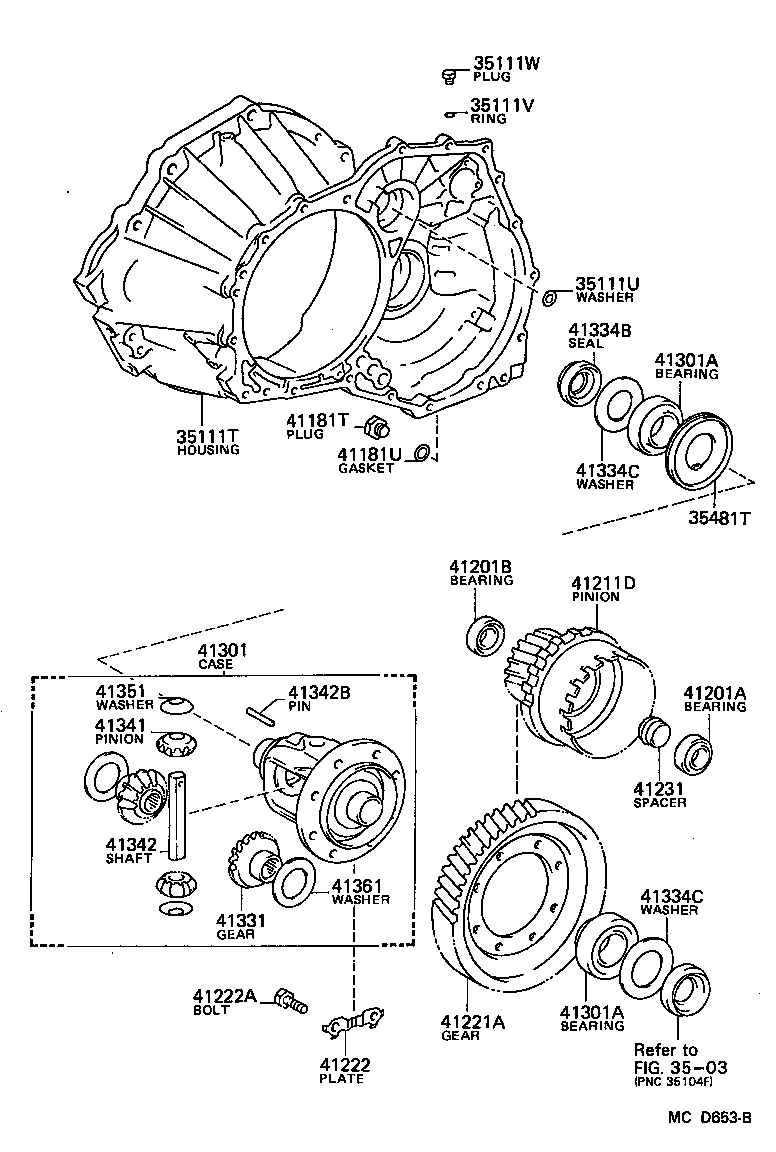 90311-40004 SEAL, OIL(FOR REAR TRANSAXLE CASE COVER) product image