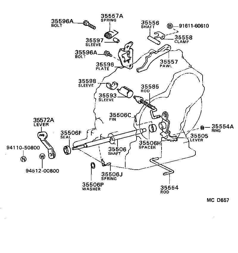 35520-17010 CABLE ASSY, THROTTLE product image