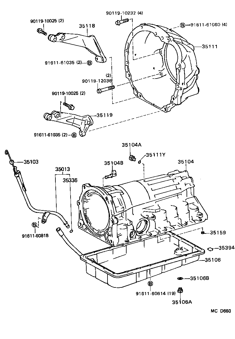 35013-22170 TUBE SUB-ASSY, TRANSMISSION OIL FILLER product image