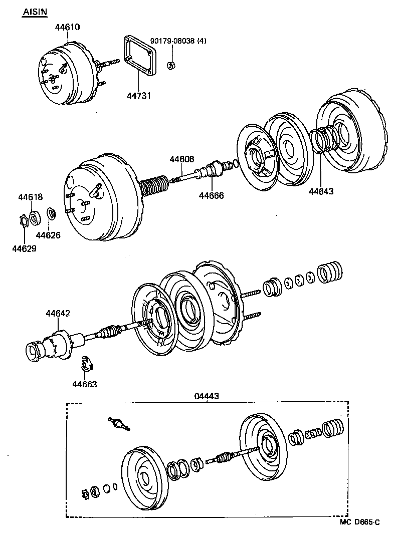 04443-17101 BOOSTER KIT, BRAKE product image