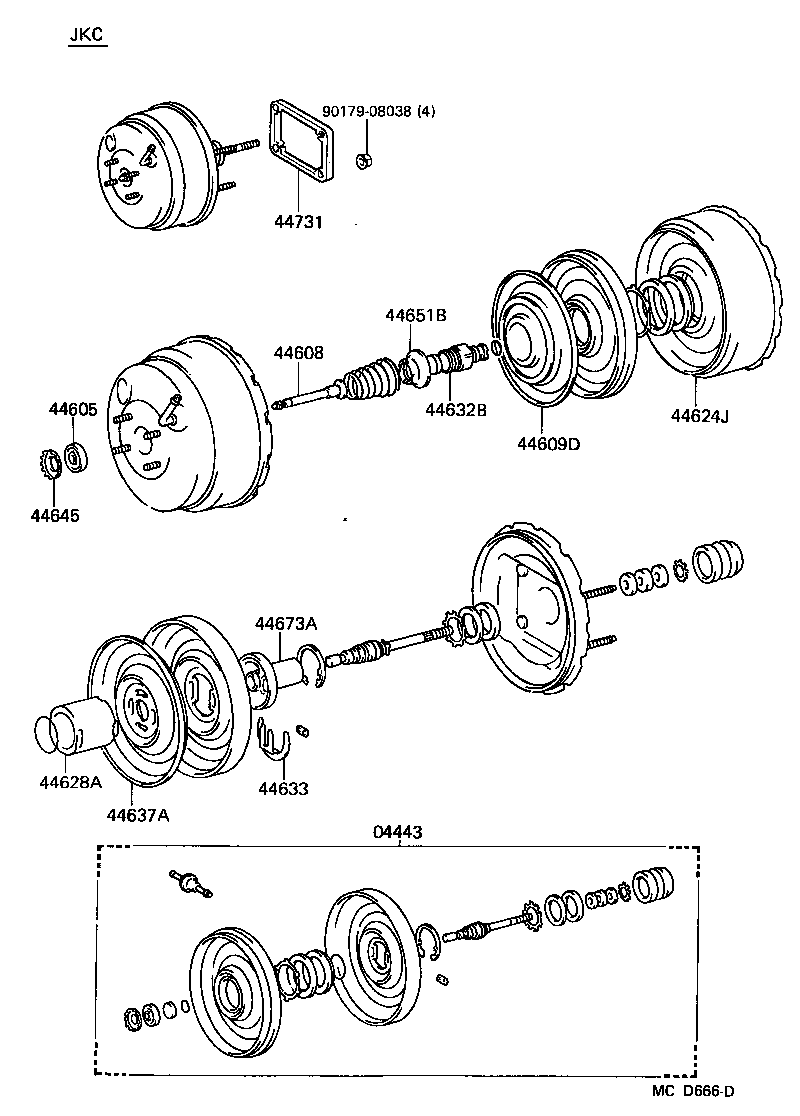04443-17101 BOOSTER KIT, BRAKE product image