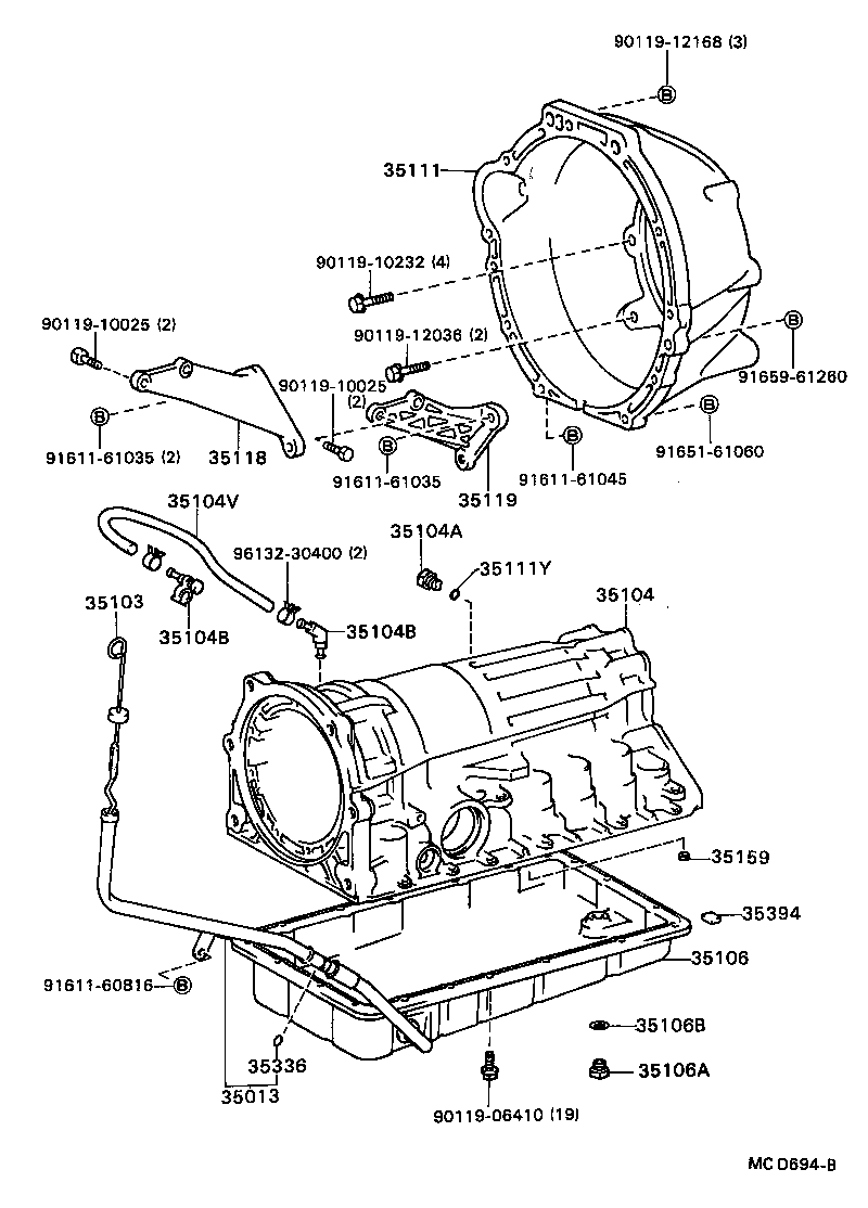 35106-35010 PAN SUB-ASSY, AUTOMATIC TRANSMISSION OIL product image