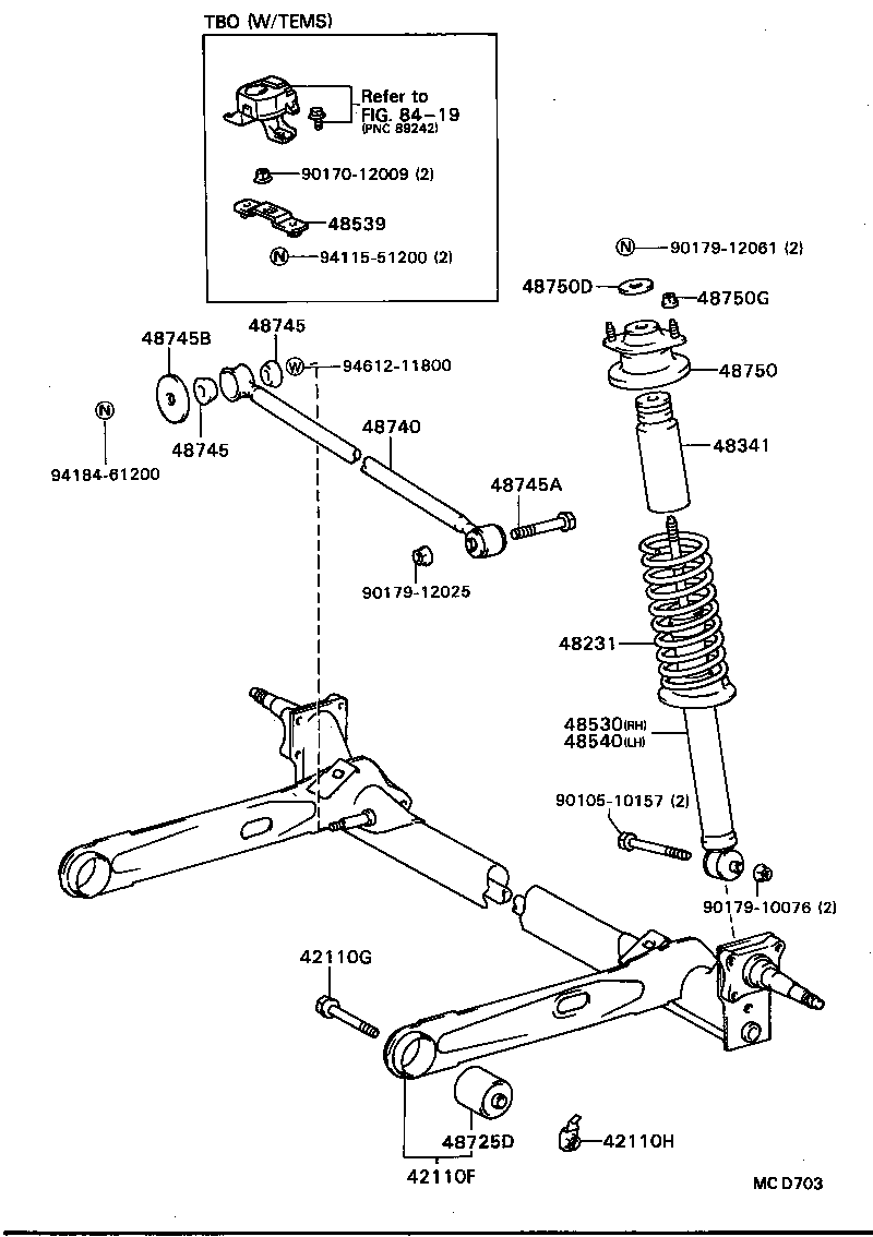 42110-16040 BEAM ASSY, REAR AXLE product image