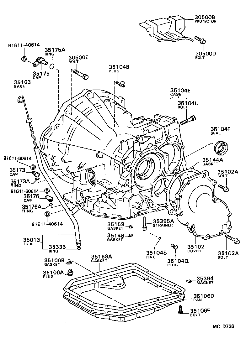 90311-35010 SEAL, OIL (FOR TRANSAXLE CASE) product image