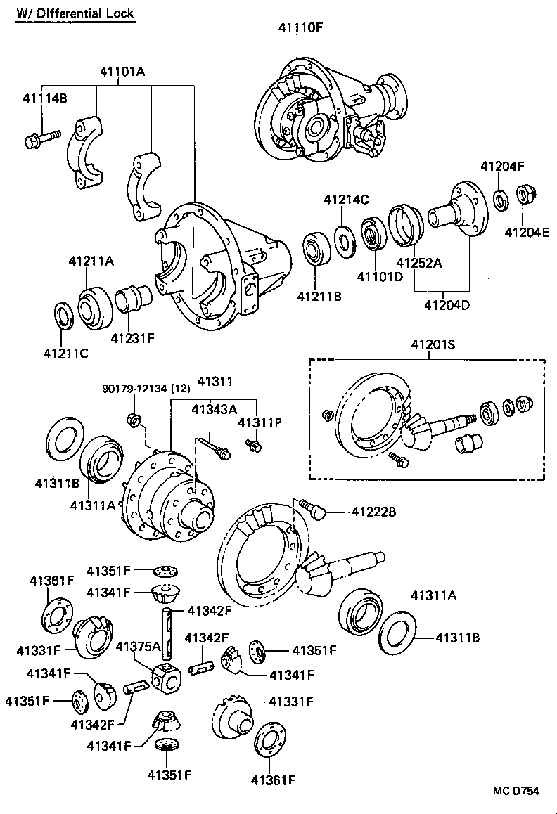 41101-60031 CARRIER SUB-ASSY, DIFFERENTIAL, FRONT product image