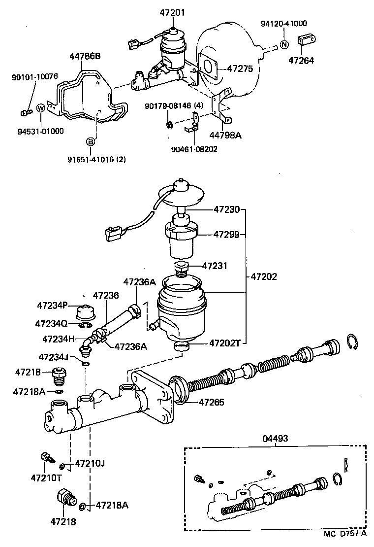 47202-60080 RESERVOIR SUB-ASSY, BRAKE MASTER CYLINDER product image