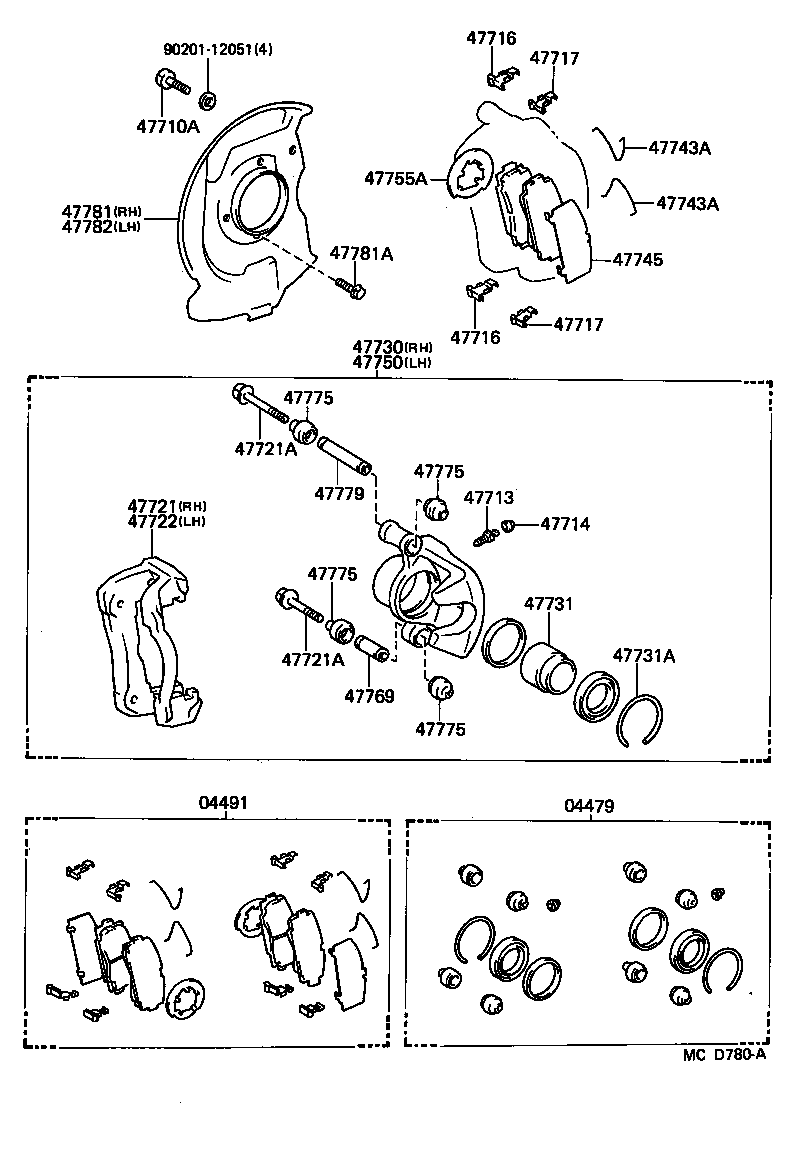 04465-26250 PAD KIT, DISC BRAKE, FRONT product image