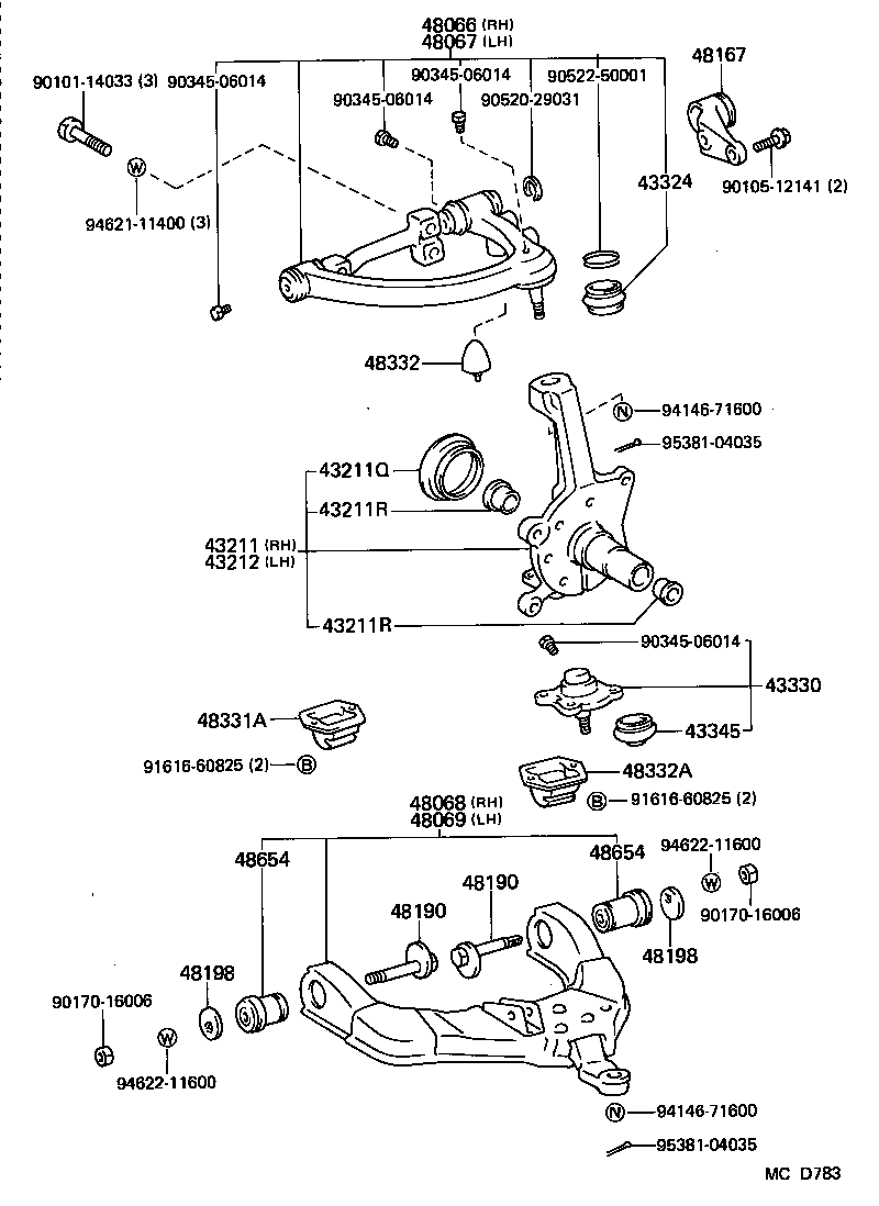 48331-26050 BUMPER, FRONT SPRING, NO.1 product image