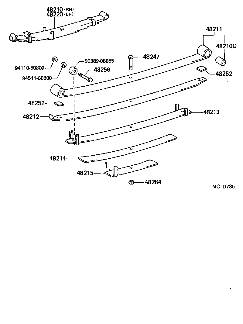 04483-26070 SHACKLE KIT, REAR SPRING product image