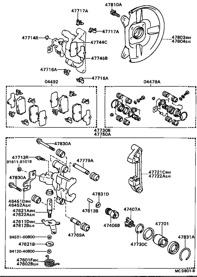 04466-16010 PAD KIT, DISC BRAKE, REAR product image