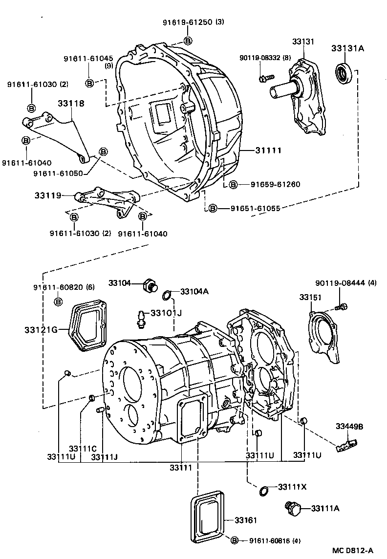 90311-28004 SEAL, OIL(FOR TRANSMISSION FRONT BEARING RETAINER) product image